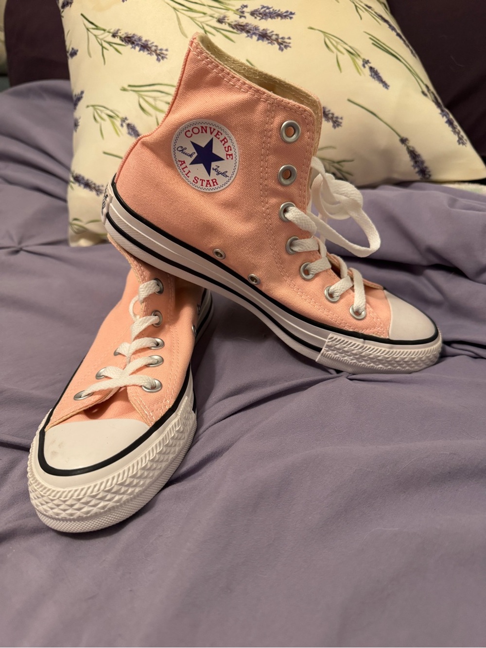Converse Chuck Taylor All Star High Top Storm Pink Canvas Sneaker Sz W 6 / M 4